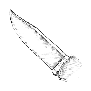 Example Illustration of a Clip Point Blade