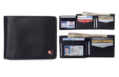 alpine swiss rfid mens bifold wallet