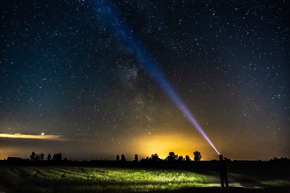 Candela light beam distance