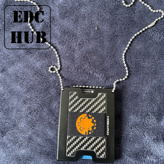 EDC wallet with ball chain necklace