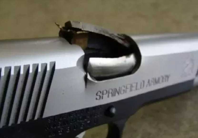 Handgun exploding use backup gun
