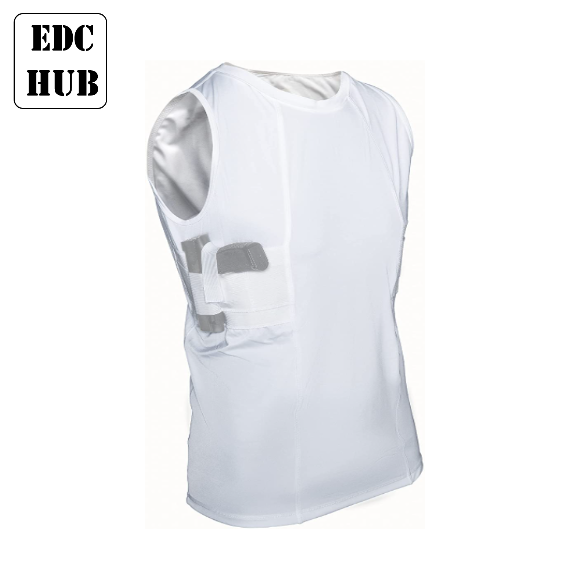 Sleeveless concealed carry spandex shirt