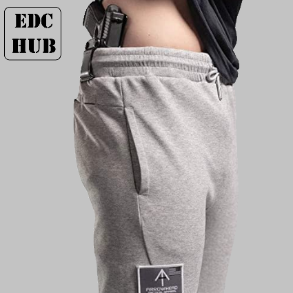 Jogging sweat pants for concealed carry