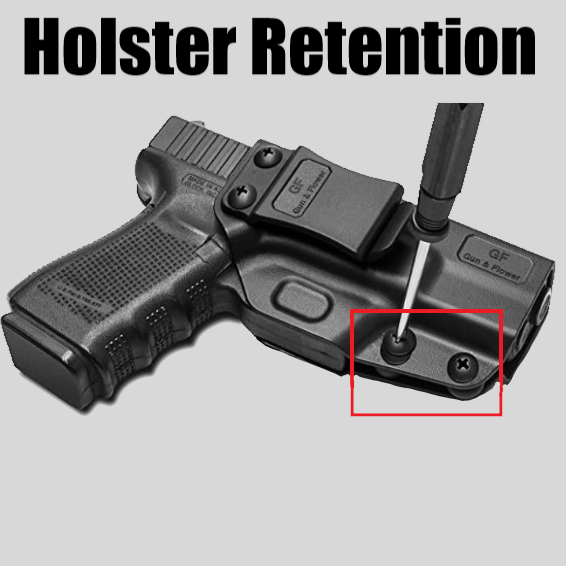 Holster's retention holes and screws