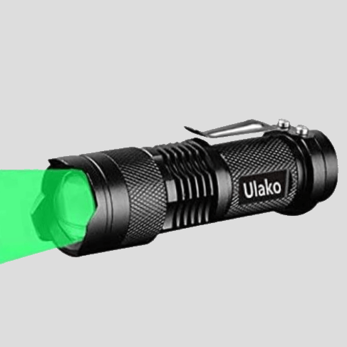 Ulako green light tactical flashlight