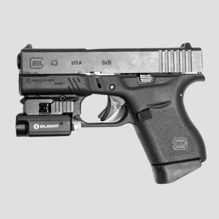 how to attach a rail mounted light to glock 43