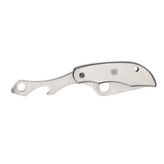 Stainless steel knife with bottle opener