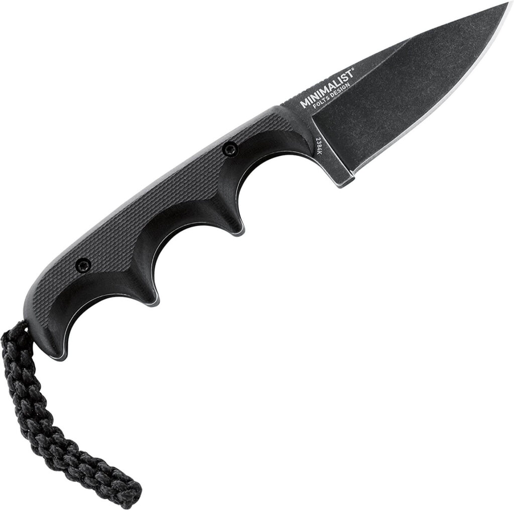 CRKT minimalistic fixed blade knife with sheath